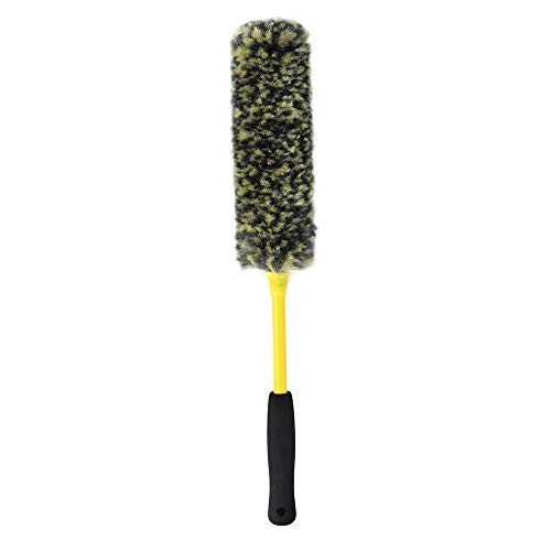 Detailer Space 12inch Synthetic Wool Wheel Rim Brush,tire woolie,Metal Free Ultra Soft fibers Clean Wheel Safely