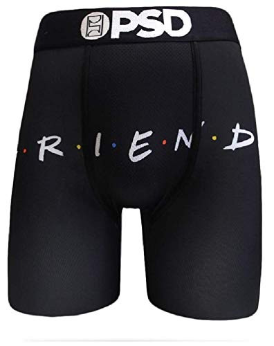 PSD Men's Brief Underwear Bottom -Black/Friends, XXL-