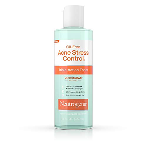 Neutrogena Oil-Free Acne Stress Control Triple-Action Toner, 8 Fluid Ounce -Pack of 2-