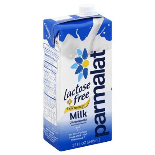 Parmalat Shelf Stable UHT Milk 1 Qt -Lactose Free 2 percent, 6 Pack 32fl oz-