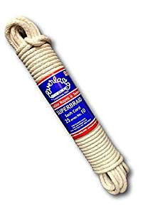 Everlasto 'Superbraid' Solid Braided Quality Natural Cotton Sash Cord No.7 -6mm- x 25M