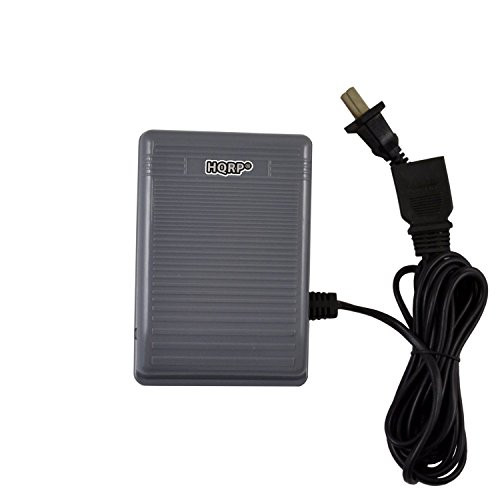 HQRP Foot Controller Compatible with Bernina Bernette Funlock 003 004 004D 007D Sewing Machine Pedal Power Cord  plus HQRP Coaster