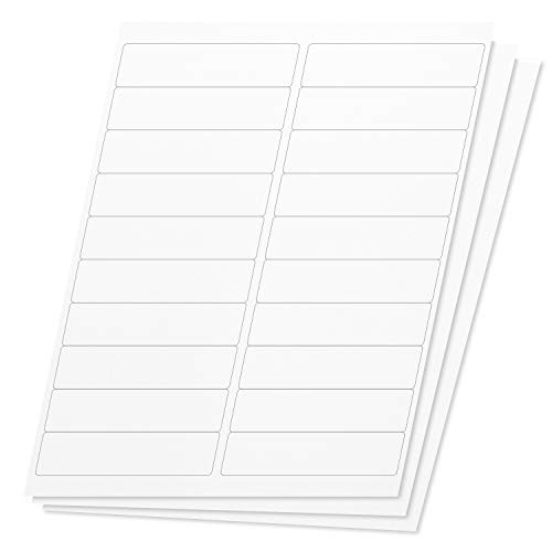 OfficeSmartLabels Rectangular 4 x 1 inch Address/Mailing Labels for Laser  and  Inkjet Printers, 20 per Sheet, White, 3000 Labels, 150 Sheets