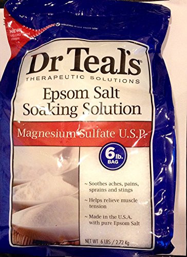 Dr. Teal's Therapeutic Solutions, Epsom Salt Soaking Solution, Magnesium Sulfate U.S.P., 6 lb. BAG -2 Bags-