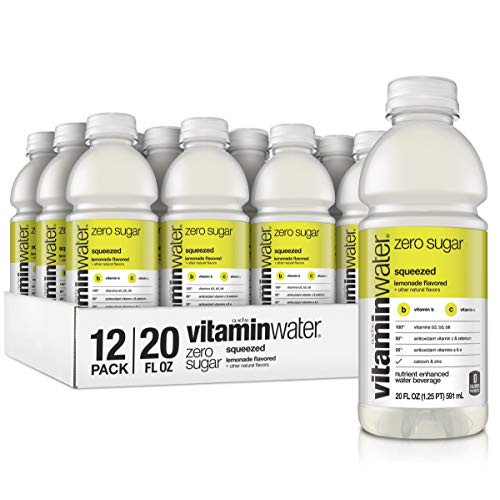 vitaminwater electrolyte enhanced water w/ vitamins, zero squeezed lemonade, 20 fl. oz -Pack of 12-