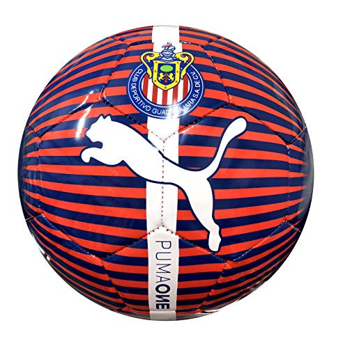 PUMA Mens Chivas Licensed Soccer Ball 5, PUMA New Navy/PUMA Red/PUMA White