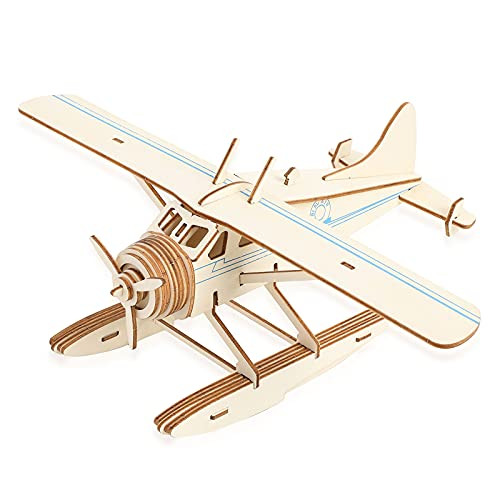 3D Wooden Puzzles Airplane Kits,Brain Teaser Puzzles,Educational STEM Toy for Kids, DIY Hand Craft Puzzles Toy Gift for Teens and Adults