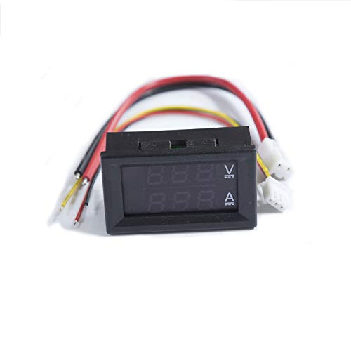 YANZEO 0.28" 10A Digital Voltmeter Ammeter Panel LED Red Blue Display Voltage DC 0-100V 10A Current Meter Panel Amp Volt Gauge Meter Panel 5PCS/PACK