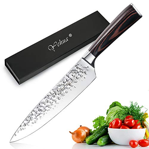 Chefs Knife 8 inch Pro Kitchen Knife, High Carbon Stainless Steel Chef Knife with Ergonomic Handle, Best Cooking Knife for Dealing with Meat, Vegetables and Fruits