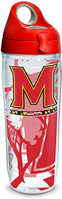 Tervis 1289621 Maryland Terrapins Insulated Tumbler with Wrap and Red with Gray Lid, 24oz Water Bottle, Clear Tervis 1289621 Maryland Terrapins Insulated Tumbler with Wrap and Red with Gray Lid, 24oz Water Bottle, Clear