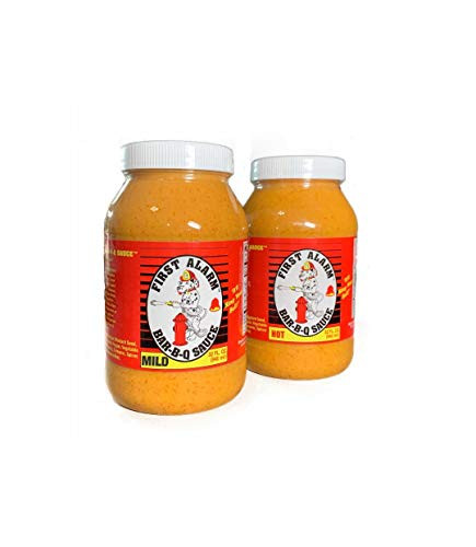 First Alarm Bar-B-Q Sauce -Hot  and  Mild, 32 OZ-