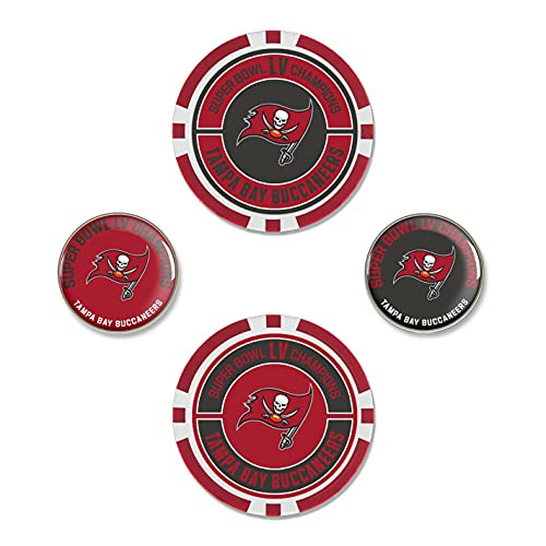 WinCraft Tampa Bay Buccaneers Super Bowl LV Champions 4-Piece Ball Marker Set