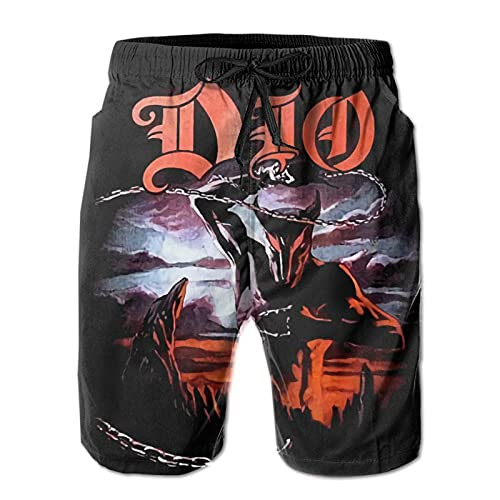 Huangangng Dio Band Beach Shorts Men Quick Dry Board Shorts Fashion Elastic Waist Beach Swim Trunks with Pockets White Huangangng Dio Band Beach Shorts Men Quick Dry Board Shorts Fashion Elastic Waist Beach Swim Trunks with Pockets White