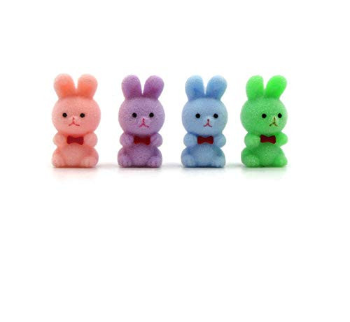 Miniature Easter Bunny Rabbit, Easter Rabbit, Flocked Bunny Rabbit, Easter Egg Hunt Prizes, Easter Basket Filler, Easter Miniatures