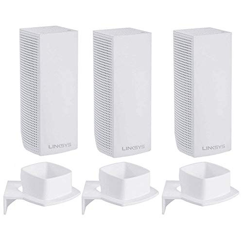 Koroao Wall Mount Bracket Wall Mount Ceiling Stand Holder Compatible with Linksys Velop Tri-Band Whole Home WiFi Mesh System (3PACK)