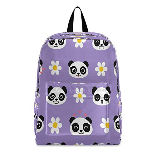 Blueangle Smiling Panda College Backpack, Travel Laptop School Backpack for Boy Girl Teens, Water Resistant Bookbag Fits 15.6 Inch Laptop