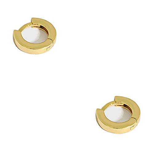 Minimalist Small Hoop Earrings for Women Girls 925 Sterling Silver Hypoallergenic Tiny Cuff Cartilage Huggie Sleeper Hoops Helix Wrap Earring Polished Simple Fashion Jewelry -14K Gold 6mm- Minimalist Small Hoop Earrings for Women Girls 925 Sterling Silver Hypoallergenic Tiny Cuff Cartilage Huggie Sleeper Hoops Helix Wrap Earring Polished Simple Fashion Jewelry -14K Gold 6mm-