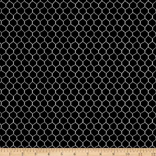 Timeless Treasures French Country Chicken Coop Wire Fabric, Black
