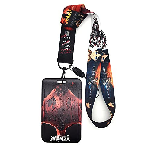 Attack on Titan Lanyard Keychain ID Card Badge Holder