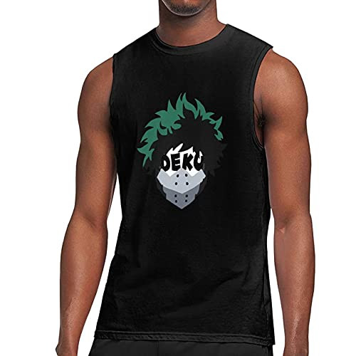 My Hero Academia Izuku Midoriya Logo Tank Top Graphic Sleeveless Tees for Tank Tops Tops Black