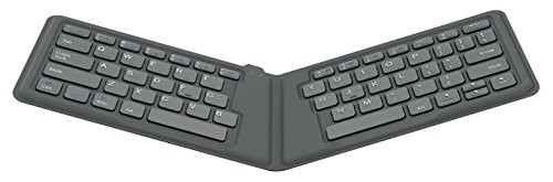MoKo Universal Foldable Keyboard, Ultra-Thin Portable Wireless Bluetooth Keyboard for iPad, iPhone, Compatible with iOS, Android and Windows Tablet Devices, Gray