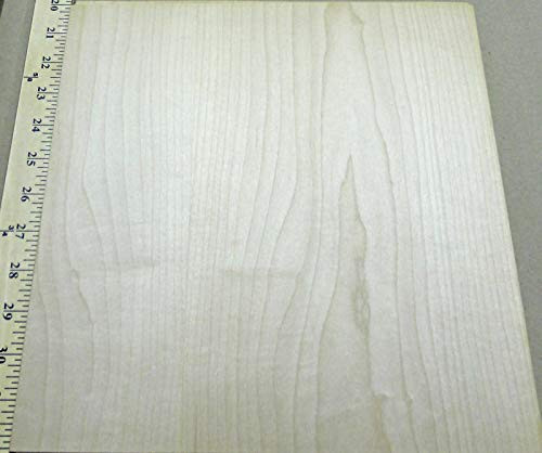 Maple wood veneer 11" x 12" sheet 2 ply with wood backer 1/20th"-1/24th" thick