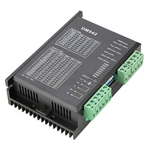 Stepper Motor Driver, Stable DM542 2-Phase Stepper Motor Driver 57/86 Series Stepping Motor Driver 18-48VDC Peaks 4.2A for Driving 57/86 Series Motors
