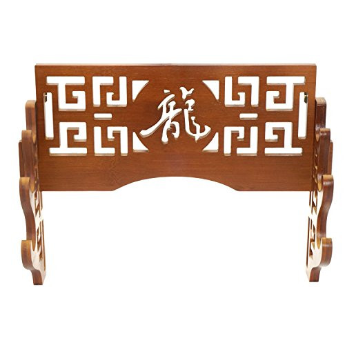 Eforlife Sword Holder Wall Mount Natural Wood Samurai Sword Rack Hanger Katana Wakizashi Tanto Genji Stand -?-Dragon-