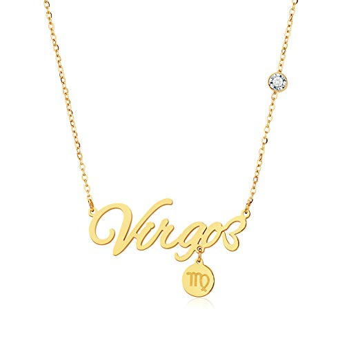 LILIE and WHITE Gold Virgo Necklace for 