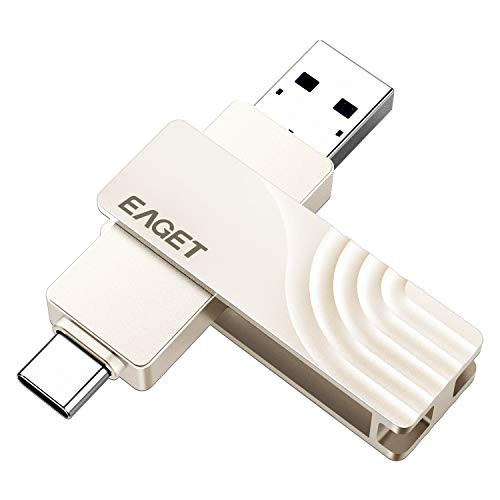 EAGET 64GB OTG Type C USB 3.0 Flash Drive- 2 in 1 Dual USB C Thumb Drive- Memory Stick for Android- Smartphones- New MacBook and Tablets- Computers EAGET 64GB OTG Type C USB 3.0 Flash Drive- 2 in 1 Dual USB C Thumb Drive- Memory Stick for Android- Smartphones- New MacBook and Tablets- Computers