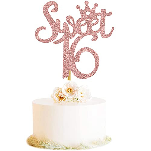 Sweet 16 Cake Topper Sweet 16 Birthday Cake Topper 16th Birthday Cake Topper Sweet 16 Decorations for 16th Birthday