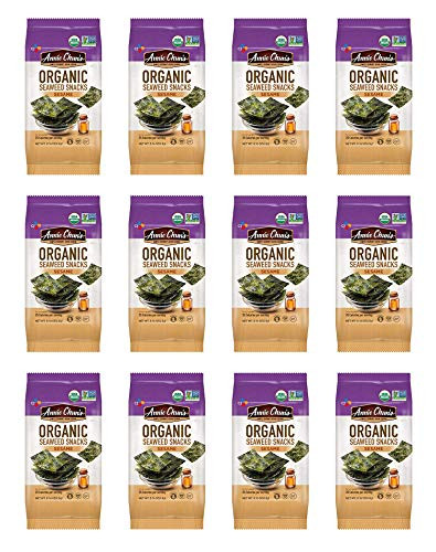 Annie Chun's Organic Seaweed Snacks- Sesame- 0.16 oz -Pack of 12-- America's 1 Selling Seaweed Snacks