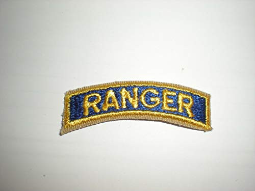 Embroidery Patch US ROTC Ranger TAB Patch - Yellow ON Blue by SFI