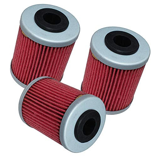 Caltric 3 Pack Oil Filter Compatible with Ktm 250 Exc-G/Rfs Exc Racing Ex-C Rfs 2002 2003 2004 2005