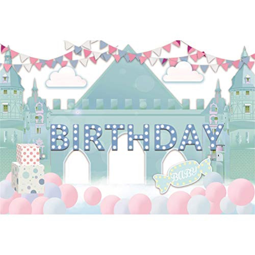 Yeele Birthday 5x3ft Photography Background Birthday Party Castle Gift Box Pennant Fairy Tale Candy Colorful Balloon Photo Backdrop Baby Child Portrait Shooting Studio Props Wallpaper Yeele Birthday 5x3ft Photography Background Birthday Party Castle Gift Box Pennant Fairy Tale Candy Colorful Balloon Photo Backdrop Baby Child Portrait Shooting Studio Props Wallpaper