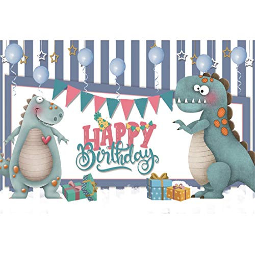 Yeele Birthday 5x3ft Photography Background Dinosaur Birthday Party Decoration Cartoon Gift Box Gray and White Stripe Photo Backdrop Baby Child Portrait Shooting Studio Props Yeele Birthday 5x3ft Photography Background Dinosaur Birthday Party Decoration Cartoon Gift Box Gray and White Stripe Photo Backdrop Baby Child Portrait Shooting Studio Props