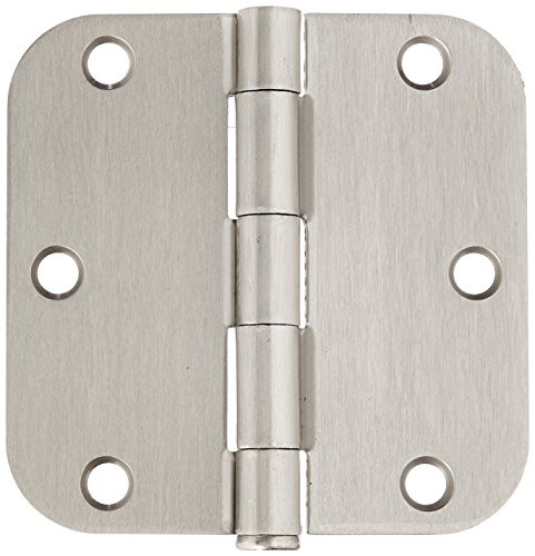 18 PC Satin Nickel 3.5" X 3.5"in 5/8 Radius Round Corner Interior Door Hinges Brushed Nickel
