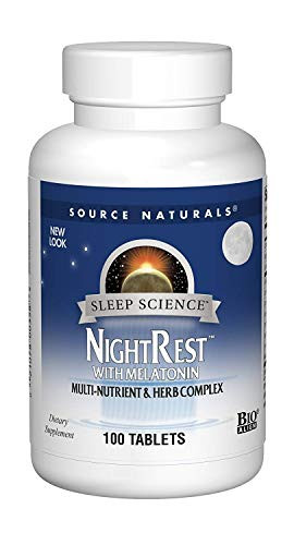 Night Rest with Melatonin Source Naturals- Inc. 100 Tabs