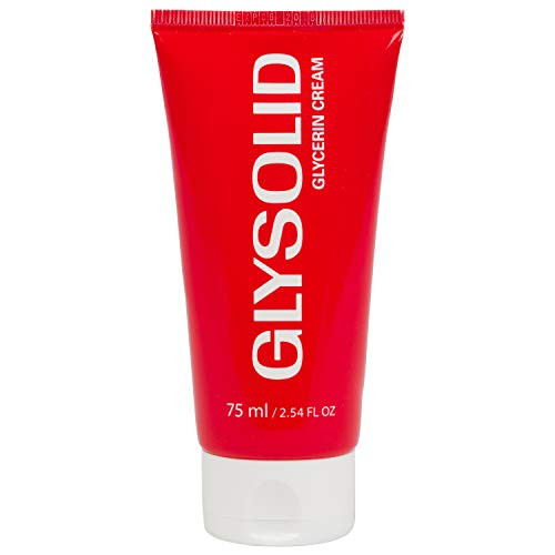 Glysolid Glycerin Skin Cream - Thick- Smooth- and Silky - Trusted Formula for Hands- Feet and Body 2.54 fl oz -75ml Tube-