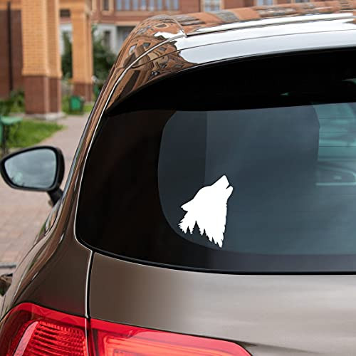 Wolf Lover Vinyl Sticker Decals for Car Bumper Sticker Window Laptop Sticker Tablet Phone -White- 10-inches- Wolf Lover Vinyl Sticker Decals for Car Bumper Sticker Window Laptop Sticker Tablet Phone -White- 10-inches-