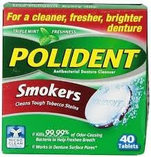 Polident Polident Smokers Denture Cleanser - 40 Tablets -Pack of 2-