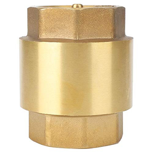 Check Valve Brass One Way Check Valve Unidirectional High Accuracy Vertical Threaded Wire Spring Non-Return Water Check Valve for Water Gas Oil - G1/2"- G3/4"- G1'' -G1''-