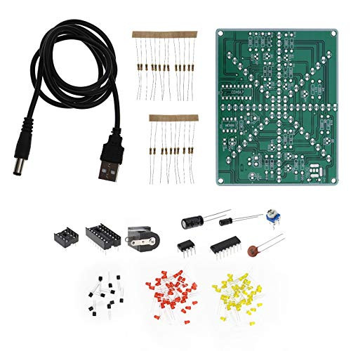 2x Electronic Flashing Lights DIY Components Soldering Practice PCB Board Solder Kits Adjustable LED Flow Speed Easy Assembly