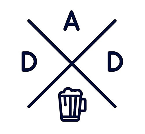 Dad Beer Vinyl Sticker Decals for Car Bumper Window Laptop Tablet Phone -Black- 8-inches-