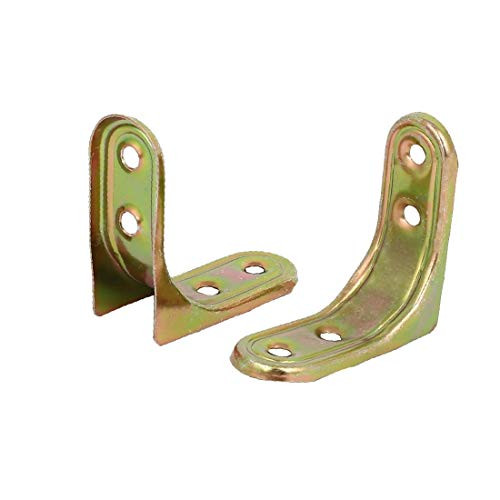 X-DREE 50mm x 50mm L Shape Shelf Holder Corner Brace Angle Brackets Bronze Tone 2PCS -50mmx50mm etagère angle forme porte-equerres ren ton Bronze 2pcs