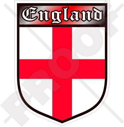 ENGLAND English Shield United Kingdom Britain UK 100mm -4"- Vinyl Bumper Sticker- Decal