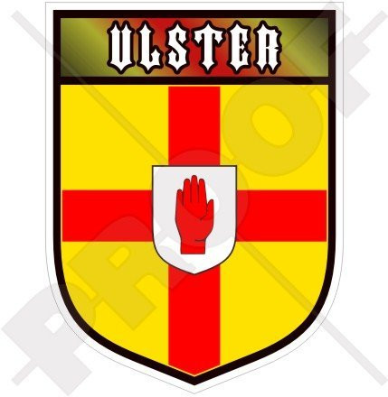 ULSTER Province Ireland EIRE Irish Shield 100mm -4"- Vinyl Bumper Sticker- Decal