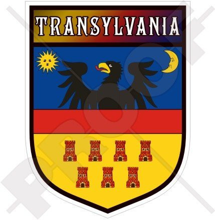 TRANSYLVANIA Transylvanian Shield ROMANIA 100mm -4"- Vinyl Bumper Sticker- Decal