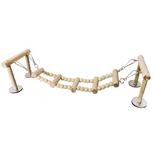 WANGYUMI Climbing Ladder-Wooden Bird Perches Stand Toys Parrot Swing Climbing Ladder Parakeet Playground