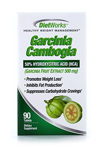 Diet Works Garcinia Cambogia Tablets- 90 Count -White